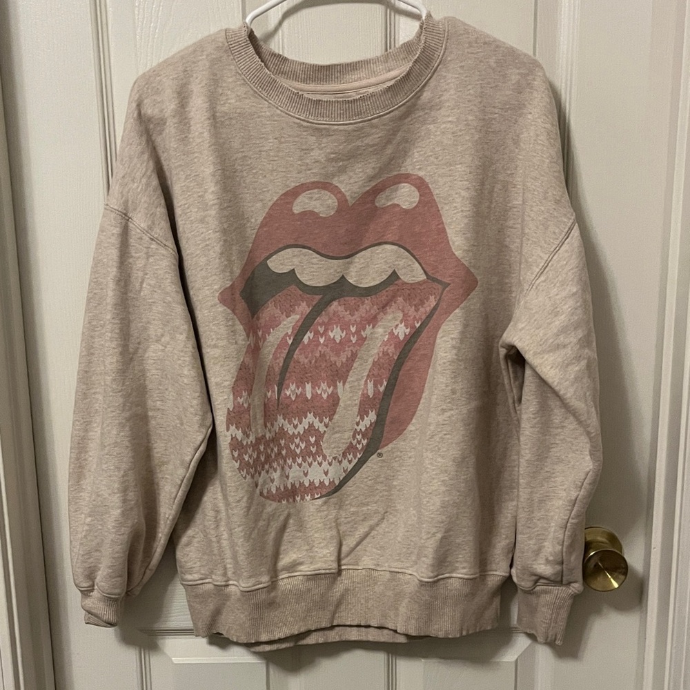 American Eagle Oversized Rolling Stones Sweatshirt - Picture 1 of 7